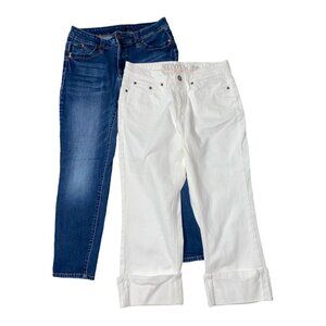 Sz.8*Bundle of (2) Pairs of Cropped Jeans--Merona, Royalty